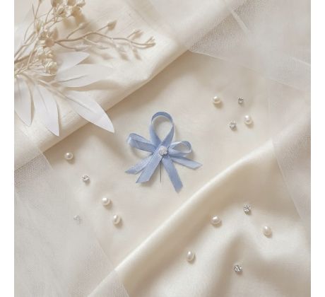 Svatební vývazek zdobený modrý 3