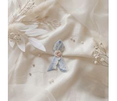 Svatební vývazek zdobený modrý 1