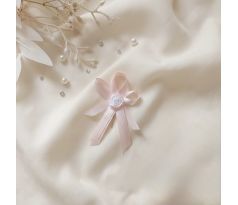 Svatební vývazek zdobený růžový 2