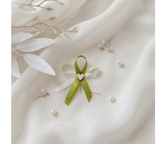 Svatební vývazek zdobený zelený 3