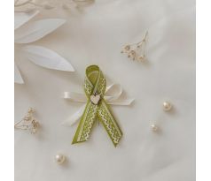 Svatební vývazek zdobený zelený 1