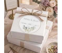 Svatební nálepky na výslužky a dárky