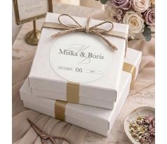 Svatební nálepky s vlastním textem Simple