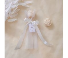 Dárek pro svatební hosty – svíčka růže