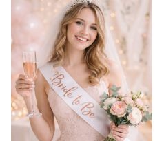 Šerpa pro nevěstu růžově zlatá