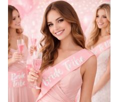 Šerpy pro družičky růžové holografické 6 ks