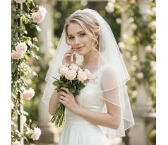 Krátký svatební závoj