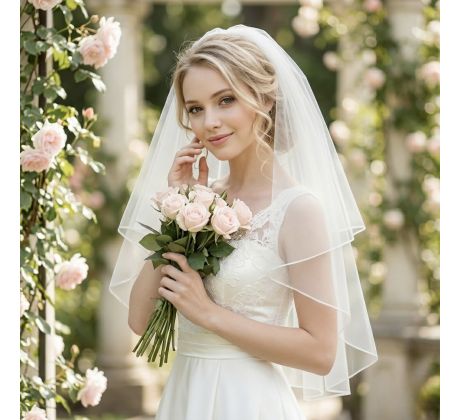 Krátký svatební závoj