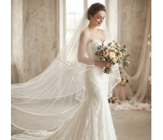 Dlouhý svatební závoj pro nevěstu