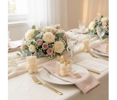 Dárek pro svatebčany - svíčka medvídek malý