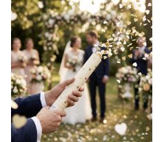 Vystřelovací konfety na svatbu